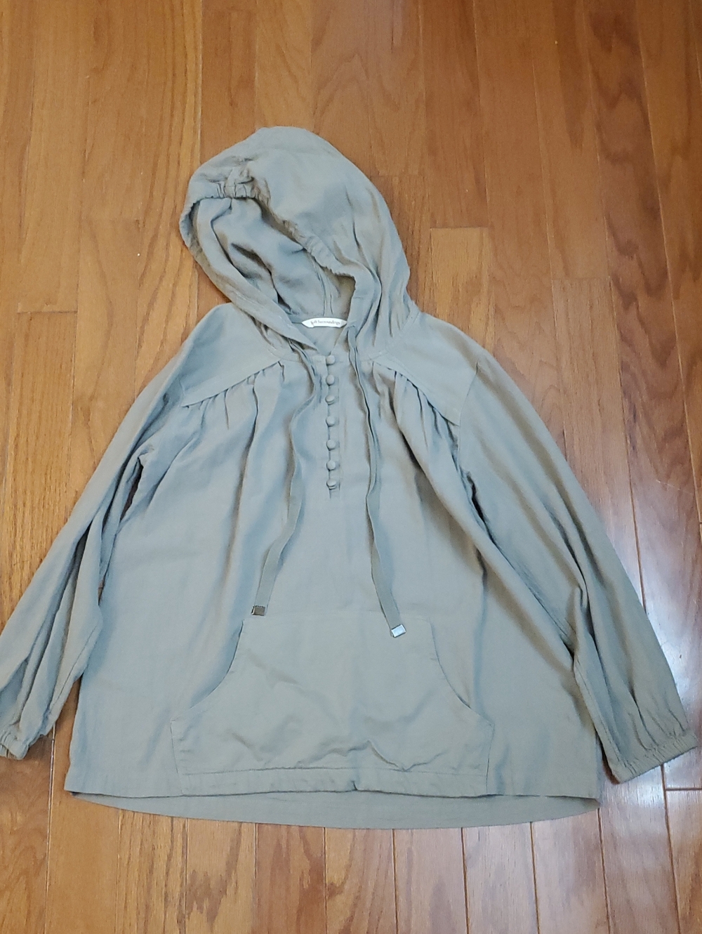 SOFT SURROUNDINGS Green Pull Over Hoodie Size Small